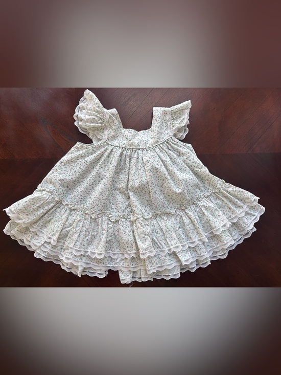 Bryan Other - Vintage Bryan Girls Floral Prairie Dress Lace Ruffle Made in USA 80s 90s Cottage
